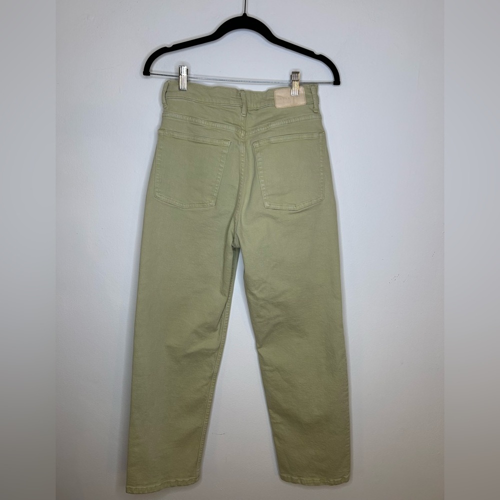 Everlane The Way High Cotton Straight Leg Jean in Light Green size 27 - Picture 8 of 9